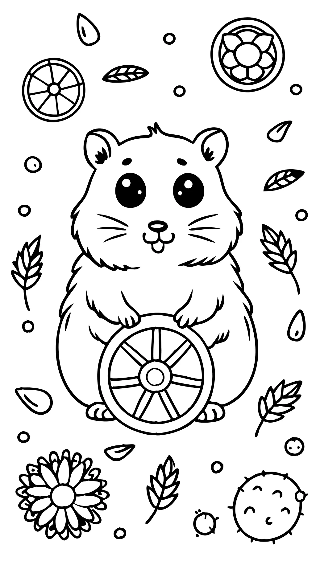 cute hamster coloring pages